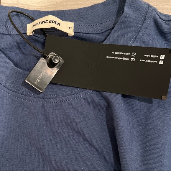 AELFRIC EDEN Wow Justfly Graphic Short Sleeve Goose T-shirt Men’s M Blue - Picture 5 of 6